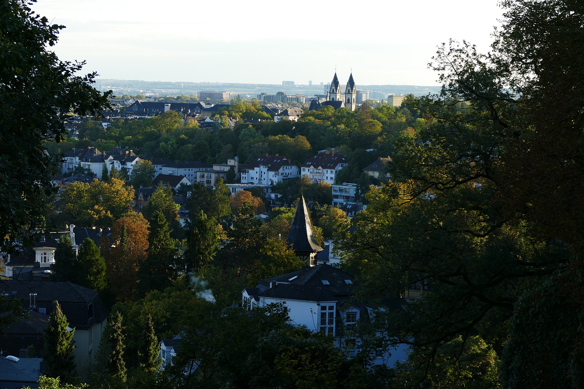 Blick vom Neroberg über die Wohnquartiere von Wiesbaden